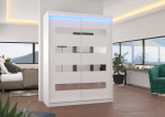Spinta ADRK Furniture su LED ap&scaron;vietimu Baltic 150, balta