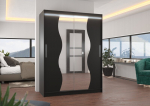 Spinta ADRK Furniture su LED ap&scaron;vietimu Renzo 150, juoda