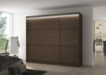 Spinta ADRK Furniture su LED ap&scaron;vietimu Antos 250, ruda