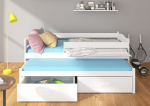 Vaiki&scaron;ka lova ADRK Furniture Tiarro su &scaron;onine apsauga, 80x180 cm, balta