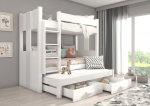 Dviauk&scaron;tė lova Adrk Furniture Artema, 80x180 cm, balta