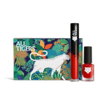 ALL TIGERS Natūralus & vegani&scaron;kas lūpų dažų + nagų lako rinkinys &bdquo;Call Me Queen&ldquo; 888 & &bdquo;Hit It Big&ldquo; 298