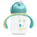 Baboo gertuvė su silikoniniu &scaron;iaudeliu, 260ml, 9+ mėn, Lagoon Fiesta