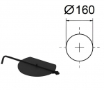 Droselis su rankena, 2 mm. D-160 mm.