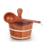 Saunos kibiras ir samtis Sauflex 4,0 L / 36 cm, kedras