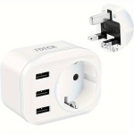 UK-EU kelioninis adapteris su USB