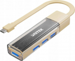 Unitek Usb C/usb A Hub 4x Usb A 5gbps, smėlio spalvos