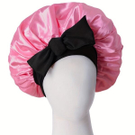 Reguliuojamas &scaron;ilkinis bei satino miego gaubtas su juostele,  Rožės spalva