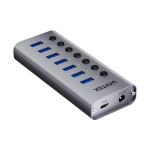 USB Hub - UNITEK 7-in-1 su Jungikliais 4K@60Hz, 7 USB 3.0 Type-A, 100W PD, SD Kortelių Skaitytuvas