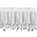 Eurofirany kalėdinė užuolaida Xmas Sr, 30x150 cm, balta