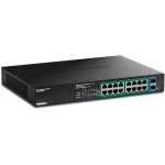 Perjungiklis PoE+ TRENDnet - TPE-TG182ES - 18 prievadai - 240 W - 16 prievadai Gigabit PoE+ - 2 prievadai SFP