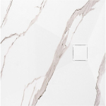 Du&scaron;o padėklas Rea Magnum, Carrara White, 90x90 cm