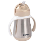 BEABA METALINĖ GERTUVĖ SU &Scaron;IAUDELIU, 250 ML, CLAY
