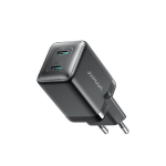 Joyroom JR-TCG17 45W 2 x USB-C (EU ki&scaron;tukas) sieninis įkroviklis - juodas