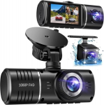 Automobilinė vaizdo kamera priekyje ir gale, 1080P, su 32 GB kortele, naktinis režimas