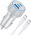 Automobilinis įkroviklis 67 W, su USB-C įkrovimo laidu 1 m