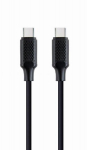 Gembird USB-C PD maitinimo ir duomenų kabelis CC-USB2-CMCM100-1.5M 100 W, 1.5 m, juodas, 2 x USB-C