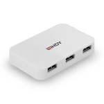 Lindy Usb 3.0 Hub, 4 portai A, baltas