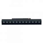 LED magnetinis bėgių &scaron;viestuvas GRILL &Scaron;VIESA 12W, 3000K, 221 mm, 48V