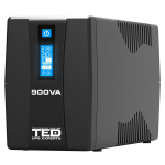 900VA 500W UPS Line Interactive &ndash; LCD ekranas &ndash; 2 i&scaron;ėjimai | Akumuliatorius 12V 9Ah