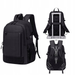 Juoda, vandeniui atspari miesto kuprinė, 18 l, skirta 15,6" ne&scaron;iojamam kompiuteriui, darbui, studijoms ir kelionėms. SUPER FIVE FB696 Black