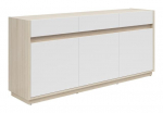 Komoda Black Red White Kim, balta/ruda