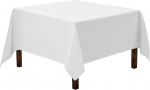 Balta apvali staltiesė 80&times;80 cm