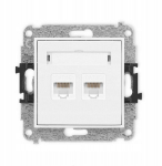 Karlik Icon Dvigubas Kompiuterinis Lizdas 2xrj45 Baltas