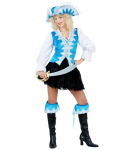&bdquo;REGAL PIRATE&ldquo; aksomas - turkio spalvos (mar&scaron;kiniai su liemene, sijonas, batų rankogaliai, kepurė)