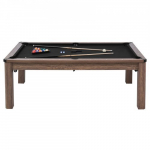 Biliardo stalas rinkinys, 3-in-1 daugiafunkcis žaidimų stalas 214 cm, pilkas, MDF