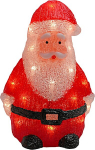Akrilinis LED &scaron;viestuvas Kalėdų Senelis 21,5 x 16 cm &scaron;ilta balta