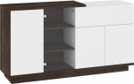 HYBRID HYB-08 Komoda 3D1SW &ndash; Ąžuolas Grange / Balta auk&scaron;to blizgumo