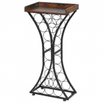 Vyno stovas, 15 butelių pastatomas grindų vyno laikiklis, 43x29x89.5 cm, geležis, laikymas