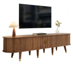 TV spintelė su stumdomomis rotango durimis 175 cm 1 vnt.