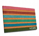 Hanse Home Mix Mats durų kilimėlis i&scaron; kokoso spalvotos juostos 45x75
