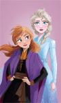 Jerry Fabrics Frozen Purple 05 Vaiki&scaron;kas rank&scaron;luostis 30x50 cm &ndash; mink&scaron;tas medvilninis komfortas su Frozen dizainu