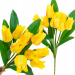 Didelis 9 geltonų dirbtinių tulipanų puok&scaron;tė, 41 cm