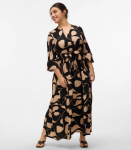 Vero Moda Curve moteri&scaron;ka suknelė 10335890*01, juodas/smėlio spalvos 5715728122488