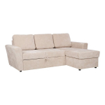 Kampinė Sofa-Lova Home4you INGA Smėlio Spalvos Audinys 217x160 cm