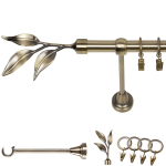 Metalinės Viengubos Užuolaidos 260 Cm 19 Mm Golden Antique Bavaro Spinner Žiedai