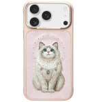 Dėklas MagSafe iPhone 17 Pro Max rožinis PC/TPU Nimmy