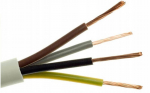 Owy 4x1,5 H05vv-f Elektrokabel baltas laidas - 10m