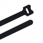 Juodas Velcro dirželis 300x12,5 mm, 10 vnt.