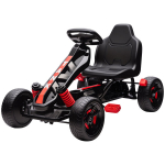 Pedalinis kartingas vaikams, 100x59x60.5 cm, raudonas, metalinis rėmas