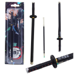 Juodas metalinis kardo formos ra&scaron;iklis, juodas ra&scaron;alas Katana Sword