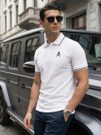 Vyri&scaron;ki balti polo mar&scaron;kinėliai Skull
