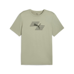 PUMA treniruočių mar&scaron;kinėliai vyrams PUMA M PUMA x HYROX POLY GRAPHIC TEE Lux Army - 52757582, žali, S