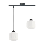 Pakabinamas &scaron;viestuvas Candellux Estilo 32-49933 juodas rėmas dvigubas baltas stiklas E27