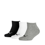 Puma Kids Invisible kojinės, 3 poros, pilkos, baltos, juodos 907374 08/1940100018