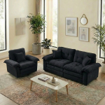 Čenilės sofa, 2 dalys, gili sėdynė, atminties putos, 130 kg